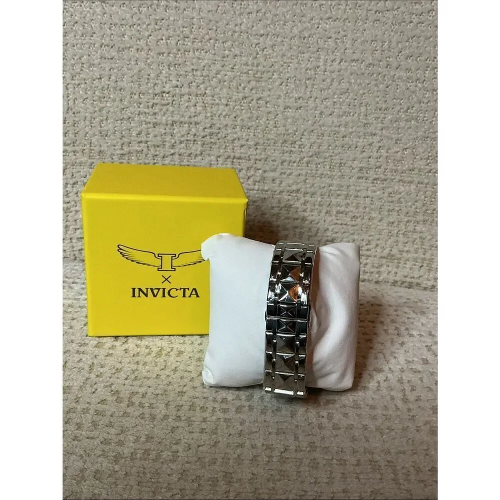 Invicta Silver Stainless Steel Watch with Black Dial 69027